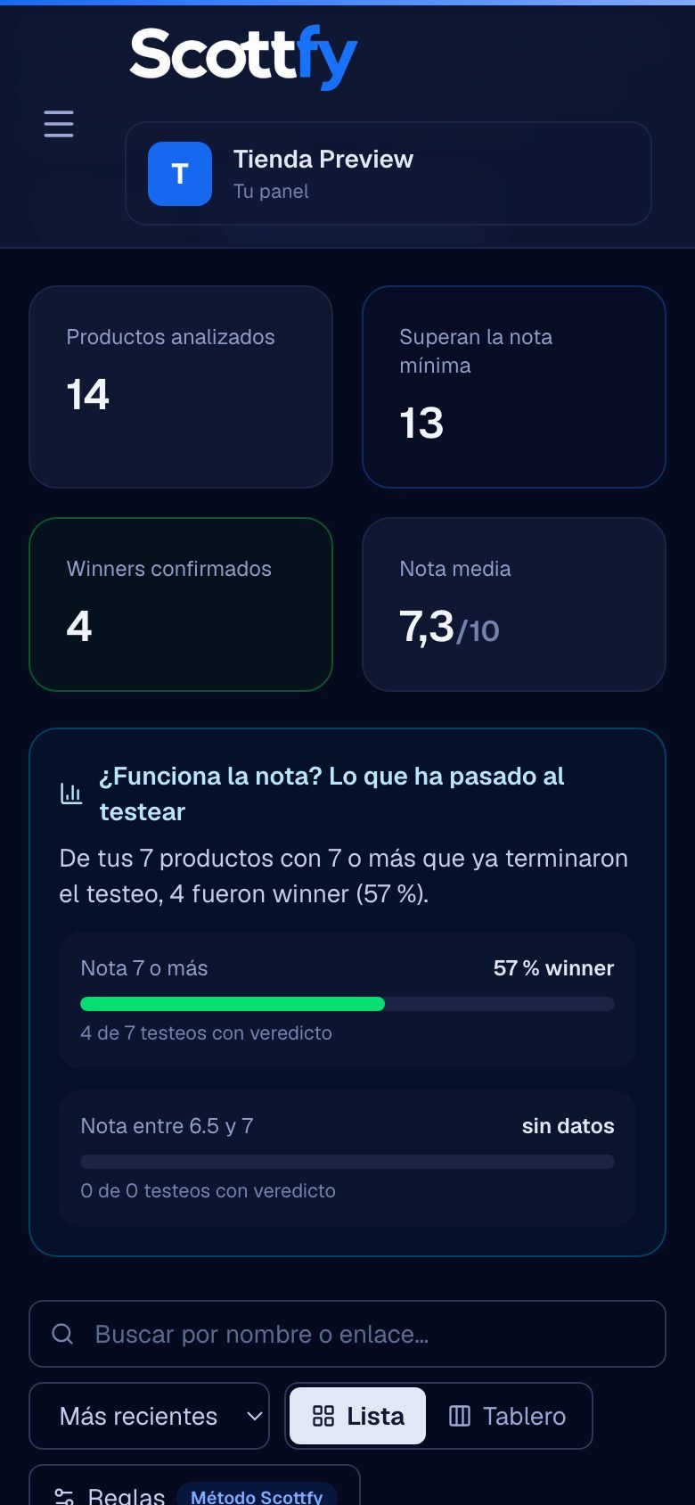 Analizador de winners de Scottfy